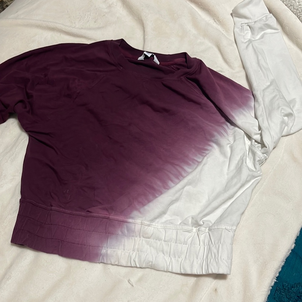 Joy Lab purple and white sweatshirt.